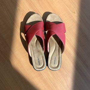 Array Women's Red Sandals Size 12